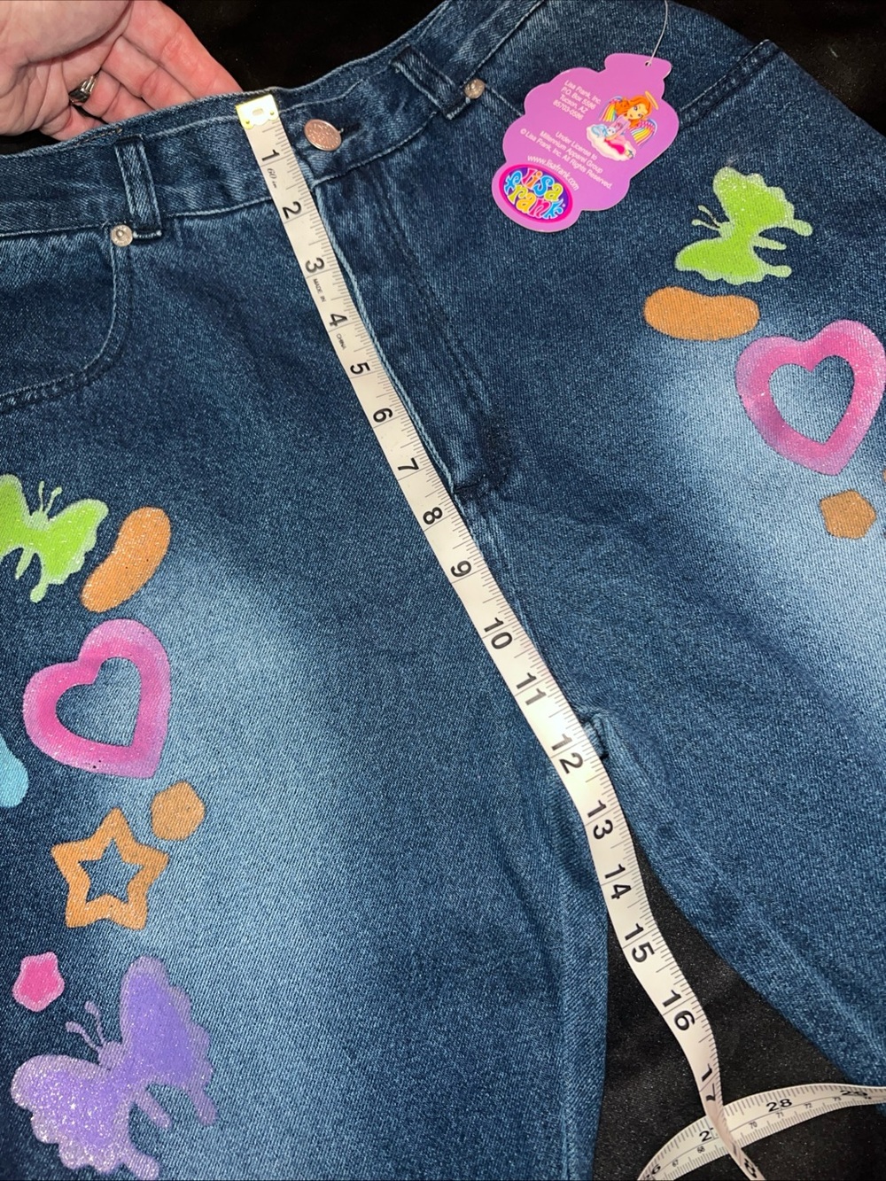 Girls sz 16 nwt Lisa Frank straight leg jeans - Picture 11 of 11